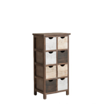 Mayco European Antique Woodcabinet Furniture Cheap Storage Corner Curio Display 8 Drawer Cabinet
